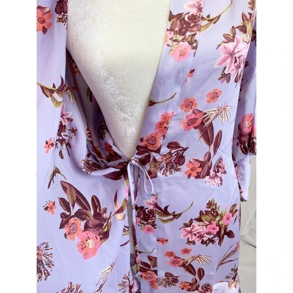Victoria’s Secret Floral Ruffle Shortie Robe NWT
